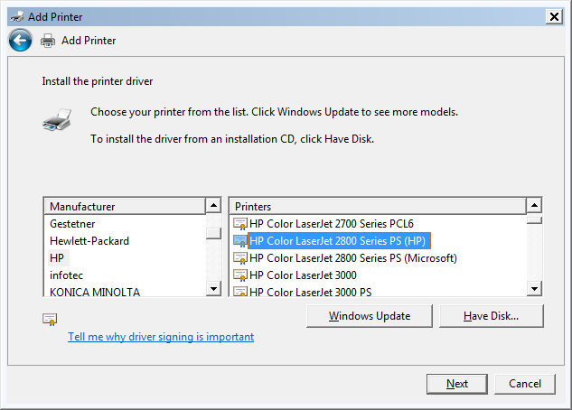 postscript-printer-driver